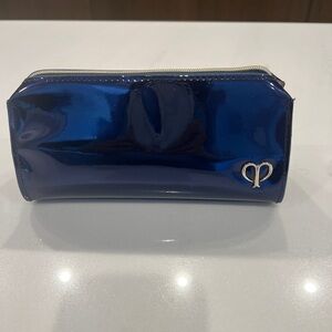 Cle De Peau Blue Patent Makeup Bag